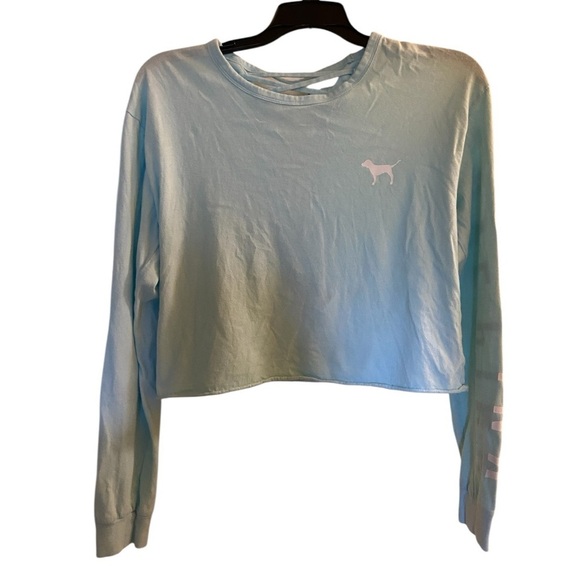 PINK Victoria's Secret Tops - Vintage PINK Victoria's Secret Long Sleeve Crop Top